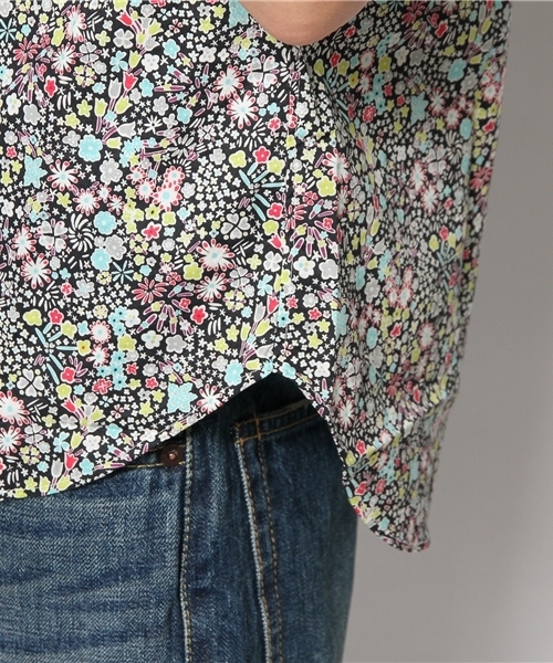 BEAMS BOY（ビームスボーイ）の「○BEAMS BOY / リバティ ラウンドカラー シャツ（シャツ/ブラウス・レディース・ホワイト/ブラック・ONE SIZE）」の8枚目の写真