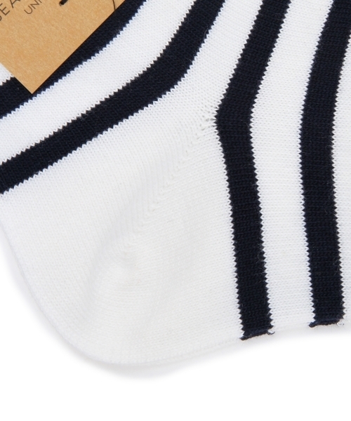 BEAUTY&YOUTH UNITED ARROWS(ビューティーアンドユースユナイテッドアローズ)の「BY ボーダー クウォーターソックス(ソックス/靴下・メンズ・グレー/ネイビー・F)」の4枚目の写真