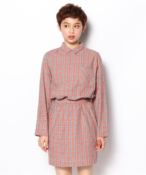 Kastane（カスタネ）の「【Kastane】チェックBACK開きワンピース（ワンピース・レディース・ライトブルー・FREE）」の9枚目の写真