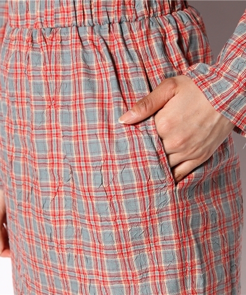 Kastane（カスタネ）の「【Kastane】チェックBACK開きワンピース（ワンピース・レディース・ライトブルー・FREE）」の7枚目の写真