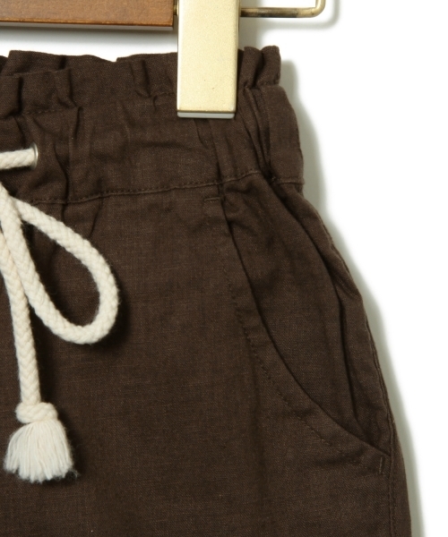 green label relaxing（グリーンレーベルリラクシング）の「【KIDS】コットンリネン リラックスパンツ ブラウン ◆（その他パンツ・キッズ・ブラウン・95/105/125/115/135）」の4枚目の写真