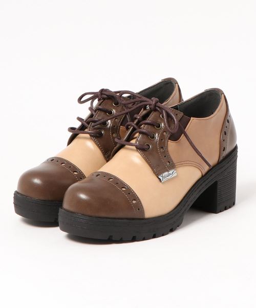YOSUKE（ヨースケ）の「「YOSUKE/ヨースケ」厚底レースアップマニッシュ（ドレスシューズ・レディース・ブラック/ダークブラウン/グリーン系その他/ベージュ系その他/カーキ/レッド系その他2/ブルー系その他2/ブラック系その他/ブラウン系その他2/ワイン/ブラウン/ベージュ・LL/S/M/L）」の7枚目の写真