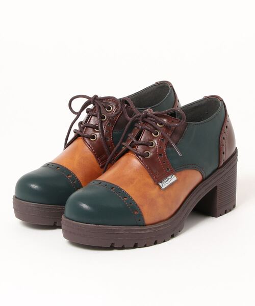 YOSUKE（ヨースケ）の「「YOSUKE/ヨースケ」厚底レースアップマニッシュ（ドレスシューズ・レディース・ブラック/ダークブラウン/グリーン系その他/ベージュ系その他/カーキ/レッド系その他2/ブルー系その他2/ブラック系その他/ブラウン系その他2/ワイン/ブラウン/ベージュ・LL/S/M/L）」の5枚目の写真