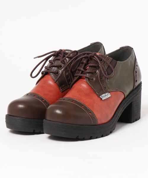 YOSUKE（ヨースケ）の「「YOSUKE/ヨースケ」厚底レースアップマニッシュ（ドレスシューズ・レディース・ブラック/ダークブラウン/グリーン系その他/ベージュ系その他/カーキ/レッド系その他2/ブルー系その他2/ブラック系その他/ブラウン系その他2/ワイン/ブラウン/ベージュ・LL/S/M/L）」の12枚目の写真