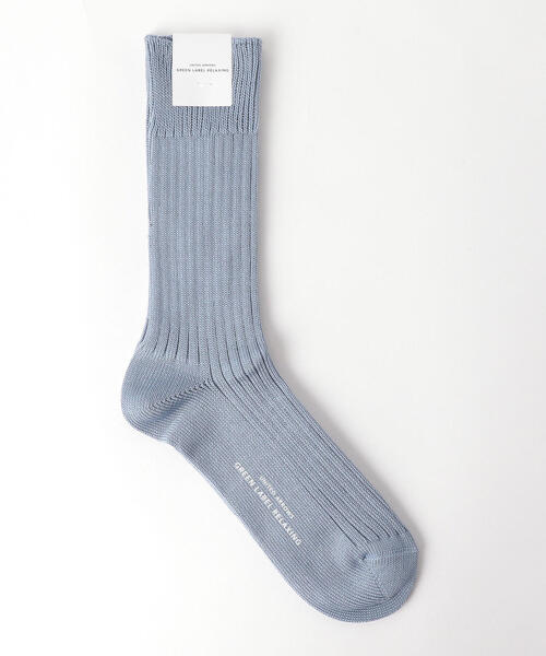 green label relaxing（グリーンレーベルリラクシング）の「96N 3*1RIB SOLID ② ソックス / 靴下（ソックス/靴下・メンズ・ピンク/オフホワイト/ライトブルー/モカ・FREE）」の4枚目の写真