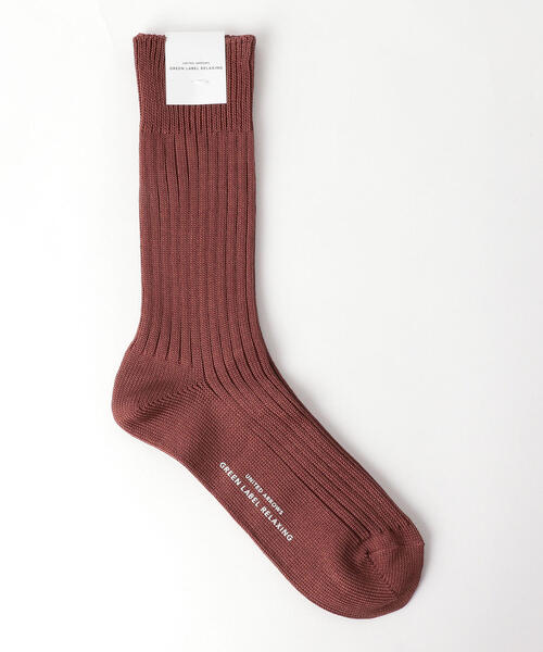 green label relaxing（グリーンレーベルリラクシング）の「96N 3*1RIB SOLID ② ソックス / 靴下（ソックス/靴下・メンズ・ピンク/オフホワイト/ライトブルー/モカ・FREE）」の3枚目の写真