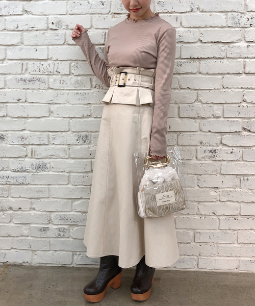 one after another NICE CLAUP（ワンアフターアナザーナイスクラップ）の「ポーチ付き３点セットPVCバッグ（ショルダーバッグ・レディース・アイボリー/ピンク/アニマル・FREE）」の9枚目の写真