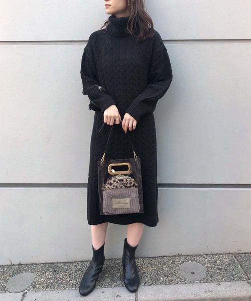 one after another NICE CLAUP（ワンアフターアナザーナイスクラップ）の「ポーチ付き３点セットPVCバッグ（ショルダーバッグ・レディース・アイボリー/ピンク/アニマル・FREE）」の13枚目の写真