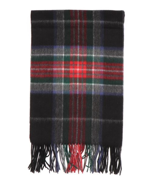 macocca（マコッカ）の「シルケットウールカシミヤブレンド チェック柄 ストール（ストール/ショール・レディース・チャコールグレー/ブラック/サックスブルー/ピンク/モカ/ピンク系その他/ブラック系その他/ブルー/ワイン/ネイビー/ベージュ/ブラウン/ダークグレー/ブラウン系/アイボリー/グレイッシュベージュ/グリーン/ライトブラウン/パープル系その他・FREE）」の5枚目の写真