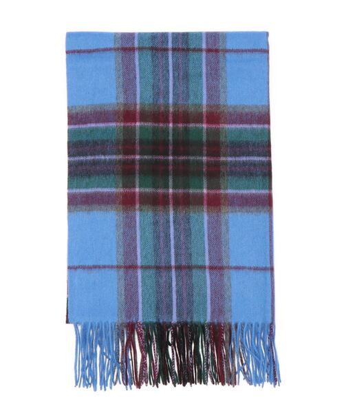 macocca（マコッカ）の「シルケットウールカシミヤブレンド チェック柄 ストール（ストール/ショール・レディース・チャコールグレー/ブラック/サックスブルー/ピンク/モカ/ピンク系その他/ブラック系その他/ブルー/ワイン/ネイビー/ベージュ/ブラウン/ダークグレー/ブラウン系/アイボリー/グレイッシュベージュ/グリーン/ライトブラウン/パープル系その他・FREE）」の15枚目の写真