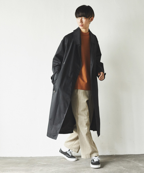 Rocky Monroe（ロッキーモンロー）の「T/Cツイルビッグトレンチコート（トレンチコート・メンズ・ブラック/ベージュ/ブラウン/カーキ・M/L）」の17枚目の写真