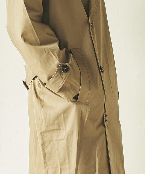 Rocky Monroe（ロッキーモンロー）の「T/Cツイルビッグトレンチコート（トレンチコート・メンズ・ブラック/ベージュ/ブラウン/カーキ・M/L）」の7枚目の写真