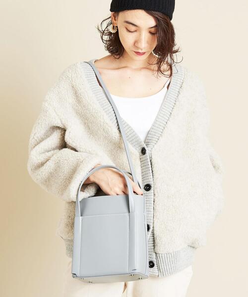 BEAUTY&YOUTH UNITED ARROWS(ビューティーアンドユースユナイテッドアローズ)の「BY∴ スクエアステッチショルダーバッグ2 -2WAY-(ショルダーバッグ・レディース・ブラック/ライトブルー/モカ/ライム/オフホワイト/オリーブ・FREE)」の6枚目の写真