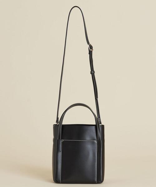 BEAUTY&YOUTH UNITED ARROWS(ビューティーアンドユースユナイテッドアローズ)の「BY∴ スクエアステッチショルダーバッグ2 -2WAY-(ショルダーバッグ・レディース・ブラック/ライトブルー/モカ/ライム/オフホワイト/オリーブ・FREE)」の14枚目の写真