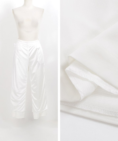 Pierrot（ピエロ）の「センタープレスボックスパンツ（その他パンツ・レディース・ホワイト/ブラック/ミント/ブルー系その他/グレイッシュベージュ/チャコール/ブラウン・M/L）」の8枚目の写真