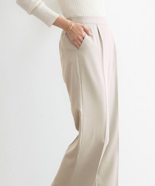 Pierrot（ピエロ）の「センタープレスボックスパンツ（その他パンツ・レディース・ホワイト/ブラック/ミント/ブルー系その他/グレイッシュベージュ/チャコール/ブラウン・M/L）」の16枚目の写真