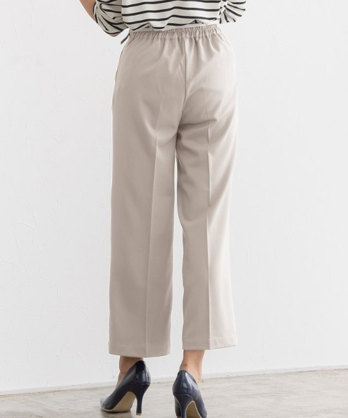 Pierrot（ピエロ）の「センタープレスボックスパンツ（その他パンツ・レディース・ホワイト/ブラック/ミント/ブルー系その他/グレイッシュベージュ/チャコール/ブラウン・M/L）」の14枚目の写真