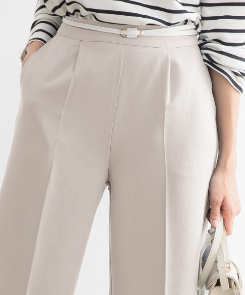 Pierrot（ピエロ）の「センタープレスボックスパンツ（その他パンツ・レディース・ホワイト/ブラック/ミント/ブルー系その他/グレイッシュベージュ/チャコール/ブラウン・M/L）」の12枚目の写真