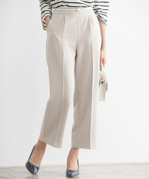 Pierrot（ピエロ）の「センタープレスボックスパンツ（その他パンツ・レディース・ホワイト/ブラック/ミント/ブルー系その他/グレイッシュベージュ/チャコール/ブラウン・M/L）」の18枚目の写真