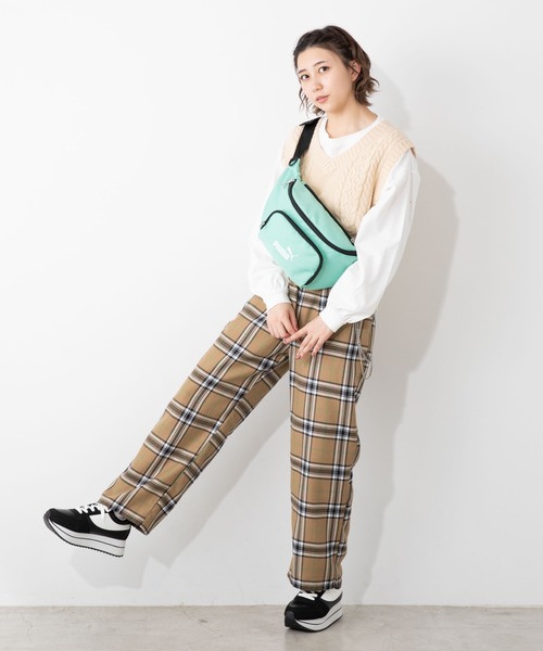 PUMA(プーマ)の「∴WEGO/PUMA ウエストバッグ(ボディバッグ/ウエストポーチ・メンズ・ライム/ライトピンク/ブラック・FREE)」の5枚目の写真