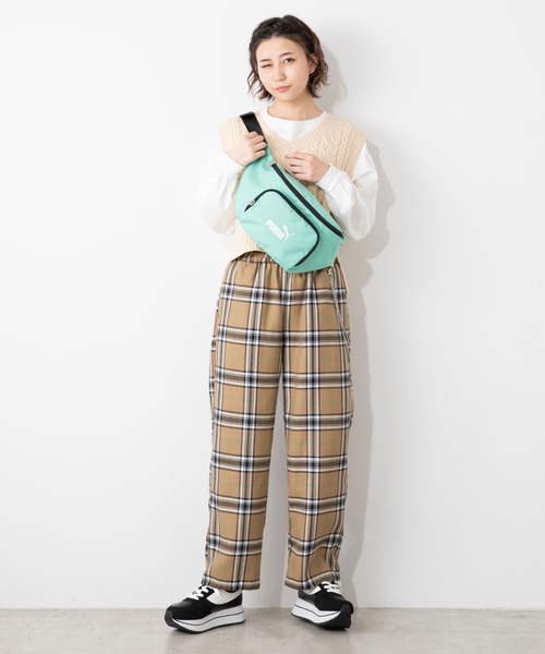 PUMA(プーマ)の「∴WEGO/PUMA ウエストバッグ(ボディバッグ/ウエストポーチ・メンズ・ライム/ライトピンク/ブラック・FREE)」の6枚目の写真