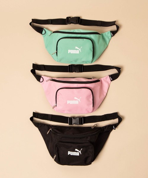 PUMA(プーマ)の「∴WEGO/PUMA ウエストバッグ(ボディバッグ/ウエストポーチ・メンズ・ライム/ライトピンク/ブラック・FREE)」の9枚目の写真
