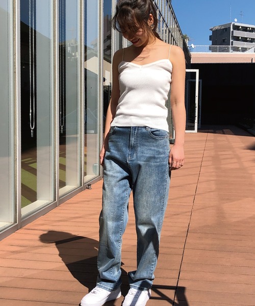 meJane(ミージェーン)の「サマーニットキャミソール(ニット/セーター・レディース・カーキ/ベージュ/ブラック/ブラウン/ホワイト・FREE)」の9枚目の写真