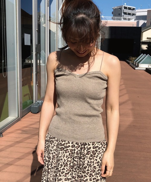 meJane(ミージェーン)の「サマーニットキャミソール(ニット/セーター・レディース・カーキ/ベージュ/ブラック/ブラウン/ホワイト・FREE)」の17枚目の写真