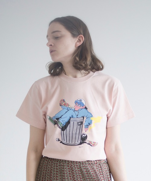 Andarts 鈴木夏菜 Rojiura Pizza Pizza グラフィックプリントtシャツ コラボ コミック Rojiura 漫画 Tシャツ カットソー Andarts アンダーツ のファッション