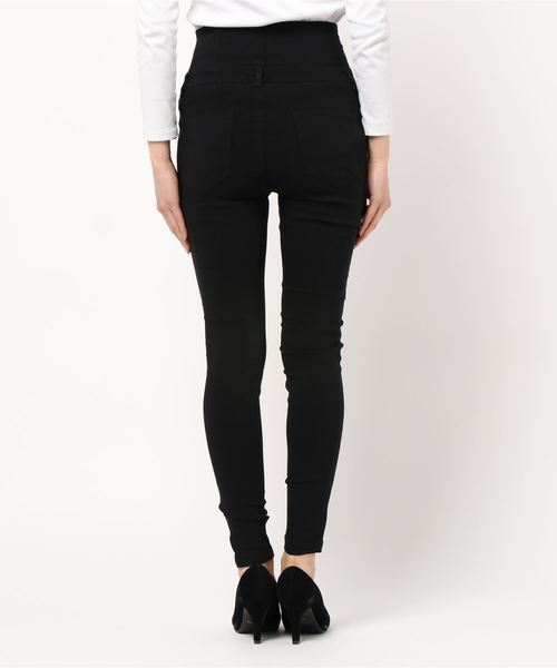ENVYM（アンビー）の「ハイウエストボタンジェギンス（その他パンツ・レディース・ブラック・SMALL/MEDIUM）」の2枚目の写真