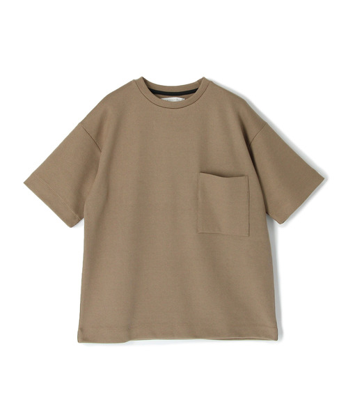 ESTNATION(エストネーション)の「ESTNATION / プレミアムダブルフェイス クルーネックTシャツ(Tシャツ/カットソー・メンズ・ブラック/ベージュ/ネイビー/ホワイト・MEDIUM/LARGE/SMALL)」の4枚目の写真
