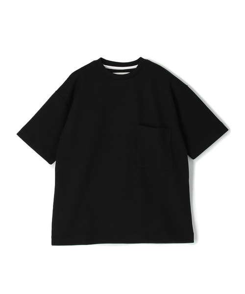 ESTNATION(エストネーション)の「ESTNATION / プレミアムダブルフェイス クルーネックTシャツ(Tシャツ/カットソー・メンズ・ブラック/ベージュ/ネイビー/ホワイト・MEDIUM/LARGE/SMALL)」の3枚目の写真