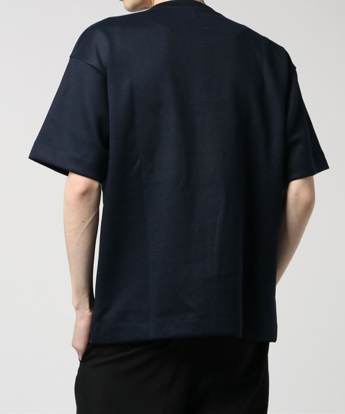ESTNATION(エストネーション)の「ESTNATION / プレミアムダブルフェイス クルーネックTシャツ(Tシャツ/カットソー・メンズ・ブラック/ベージュ/ネイビー/ホワイト・MEDIUM/LARGE/SMALL)」の11枚目の写真