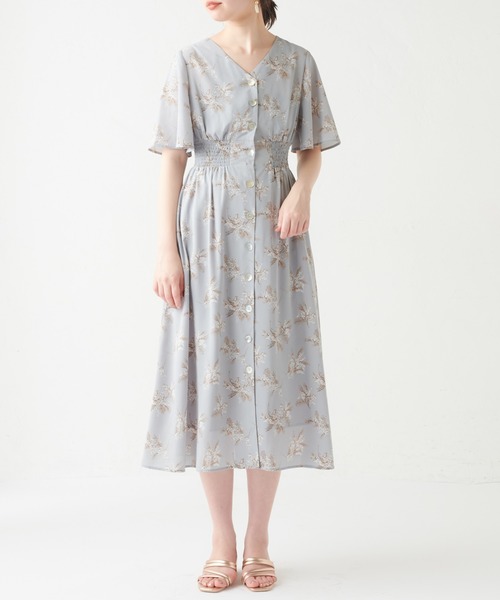natural couture(ナチュラルクチュール)の「リゾート柄シェル釦ワンピース(ワンピース・レディース・ベージュ/サックスブルー/イエロー・FREE)」の16枚目の写真