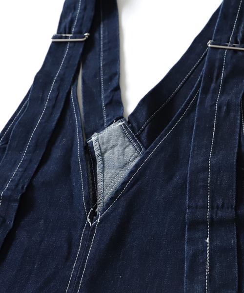 antiqua(アンティカ)の「綿100%サロペットデニムスカート(サロペット/オーバーオール・レディース・ノンウォッシュ・FREE)」の6枚目の写真