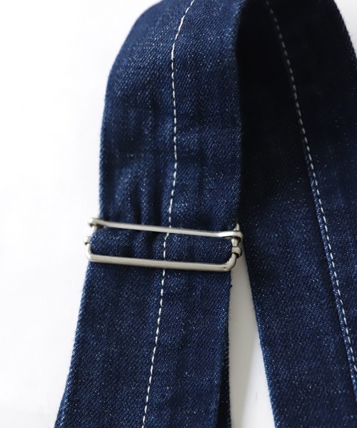 antiqua(アンティカ)の「綿100%サロペットデニムスカート(サロペット/オーバーオール・レディース・ノンウォッシュ・FREE)」の4枚目の写真