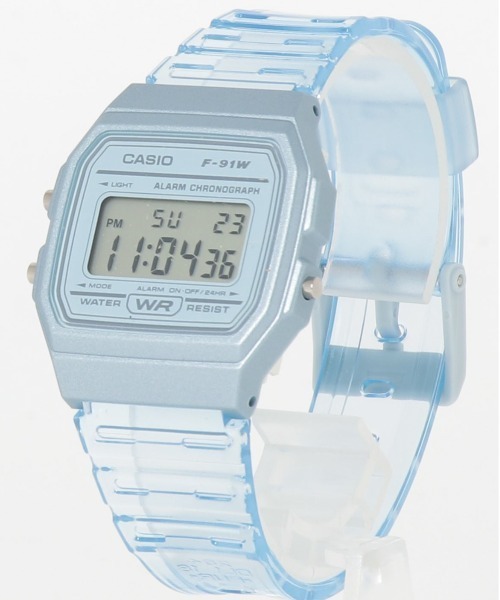 CASIO(カシオ)の「『CASIO(カシオ)』クリアー デジタル(デジタル腕時計・レディース・グレー/ピンク/ブルー/ホワイト・FREE)」の3枚目の写真
