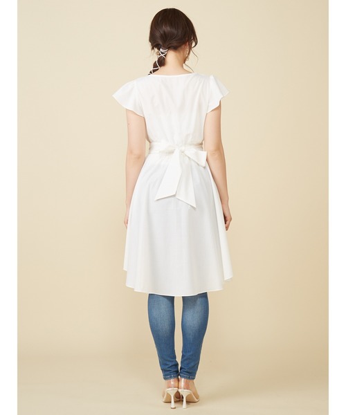 ROYAL PARTY（ロイヤルパーティー）の「袖フリルフィッシュテールブラウス（シャツ/ブラウス・レディース・オフホワイト/ベージュ/グリーン・FREE）」の5枚目の写真