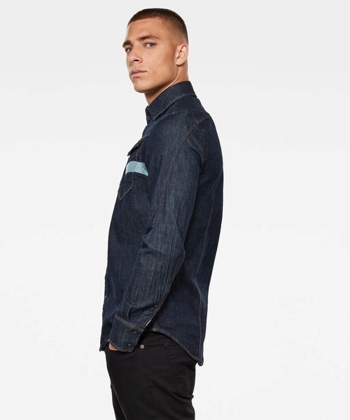 G-STAR(ジースター)の「Arc 3D Artwork Slim Shirt(シャツ/ブラウス・メンズ・ダークインディゴブルー・SMALL/MEDIUM/LARGE/X-SMALL)」の4枚目の写真