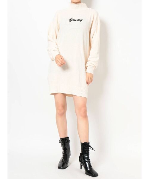GYDA（ジェイダ）の「ハイネックjourneyモールニットワンピ（ワンピース・レディース・ブラック/ブラウン/アイボリー・FREE）」の13枚目の写真