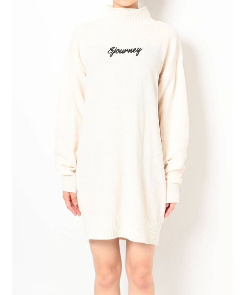 GYDA（ジェイダ）の「ハイネックjourneyモールニットワンピ（ワンピース・レディース・ブラック/ブラウン/アイボリー・FREE）」の6枚目の写真