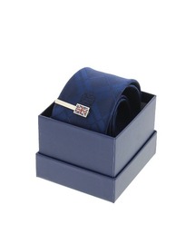 swank（スワンク）の「・アレキサンダージュリアンメンズ/ALEXANDER JULIAN：MEN  シルク混 ネクタイ 8.0cm幅＆モチーフタイバーセット（ネクタイ・メンズ）」