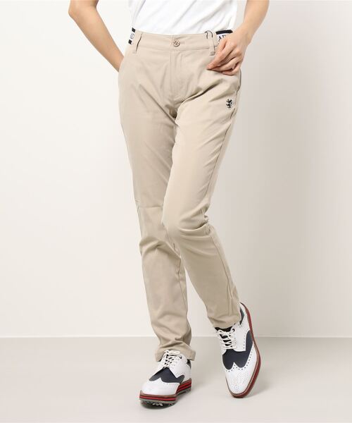 Admiral Golf（アドミラル　ゴルフ）の「[アドミラル ゴルフ] レディース ロゴエラスティック ストレートパンツ　L （その他パンツ・レディース・ブラック/ベージュ/ホワイト・LL/S/M/L）」の3枚目の写真