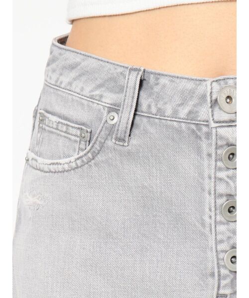 GYDA(ジェイダ)の「カラーケミカルスカートライクデニムショーパン(デニムスカート・レディース・アイボリー/ライトグレー/ベージュ/ライトブルー・SMALL/MEDIUM)」の21枚目の写真