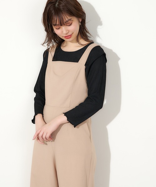natural couture(ナチュラルクチュール)の「きらっと素材シンプルトップス(Tシャツ/カットソー・レディース・ブラック/オフホワイト/ライトベージュ・FREE)」の10枚目の写真