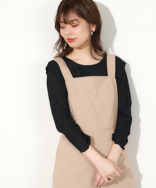 natural couture(ナチュラルクチュール)の「きらっと素材シンプルトップス(Tシャツ/カットソー・レディース・ブラック/オフホワイト/ライトベージュ・FREE)」の12枚目の写真