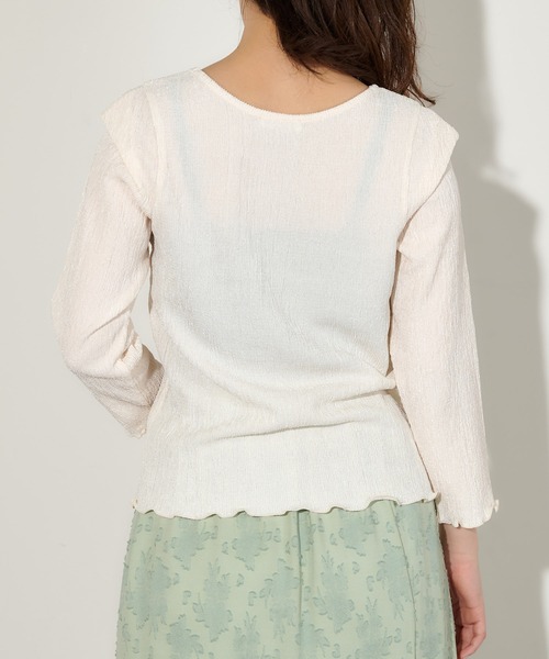natural couture(ナチュラルクチュール)の「きらっと素材シンプルトップス(Tシャツ/カットソー・レディース・ブラック/オフホワイト/ライトベージュ・FREE)」の15枚目の写真