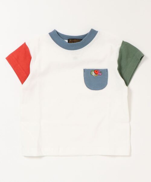 FRUIT OF THE LOOM(フルーツオブザルーム)の「【FRUIT OF THE LOOM】半袖ポケットティー(80~160cm)(Tシャツ/カットソー・キッズ・オフホワイト/ピンク/テラコッタ/イエロー/カーキ/ターコイズブルー/ロイヤルブルー/ライトグレー/ブラック/ホワイト系その他/ピンク系その他/グレー系その他・80/90/95/100/110/120/130/140/150/160)」の3枚目の写真