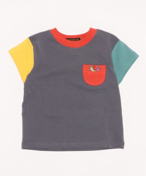 FRUIT OF THE LOOM(フルーツオブザルーム)の「【FRUIT OF THE LOOM】半袖ポケットティー(80~160cm)(Tシャツ/カットソー・キッズ・オフホワイト/ピンク/テラコッタ/イエロー/カーキ/ターコイズブルー/ロイヤルブルー/ライトグレー/ブラック/ホワイト系その他/ピンク系その他/グレー系その他・80/90/95/100/110/120/130/140/150/160)」の5枚目の写真