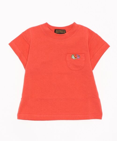 FRUIT OF THE LOOM(フルーツオブザルーム)の「【FRUIT OF THE LOOM】半袖ポケットティー(80~160cm)(Tシャツ/カットソー・キッズ・オフホワイト/ピンク/テラコッタ/イエロー/カーキ/ターコイズブルー/ロイヤルブルー/ライトグレー/ブラック/ホワイト系その他/ピンク系その他/グレー系その他・80/90/95/100/110/120/130/140/150/160)」の6枚目の写真